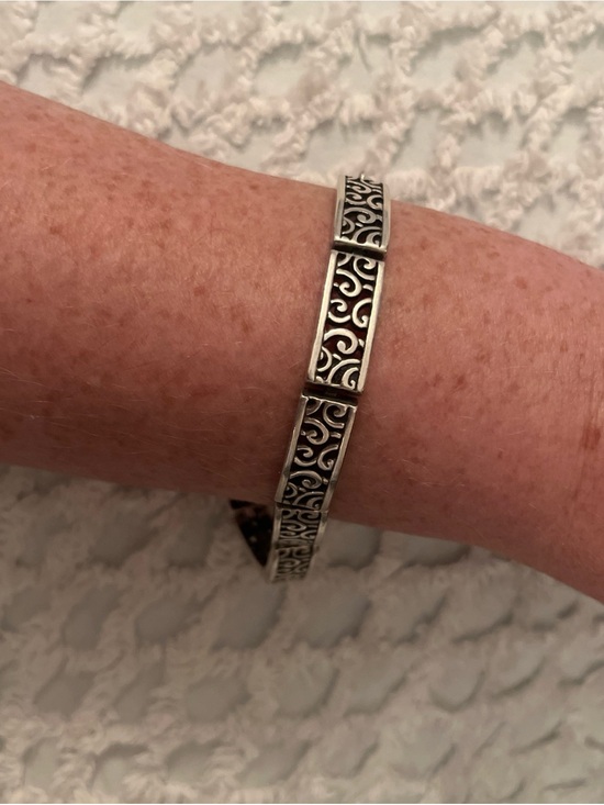 Brighton Jewelry - Brighton Silver Filigree Panel Link Bracelet